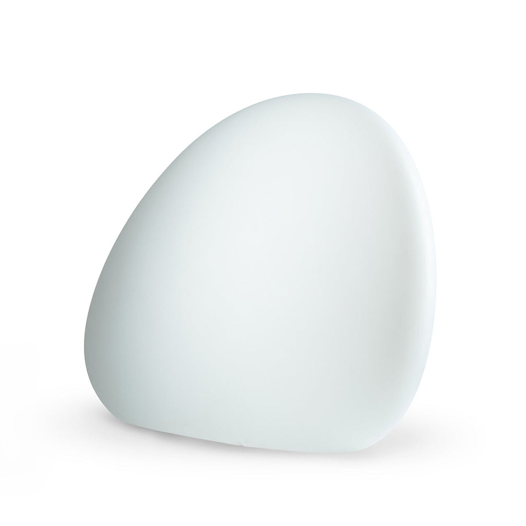 Utelampe Stone M steinform plast hvit detalj