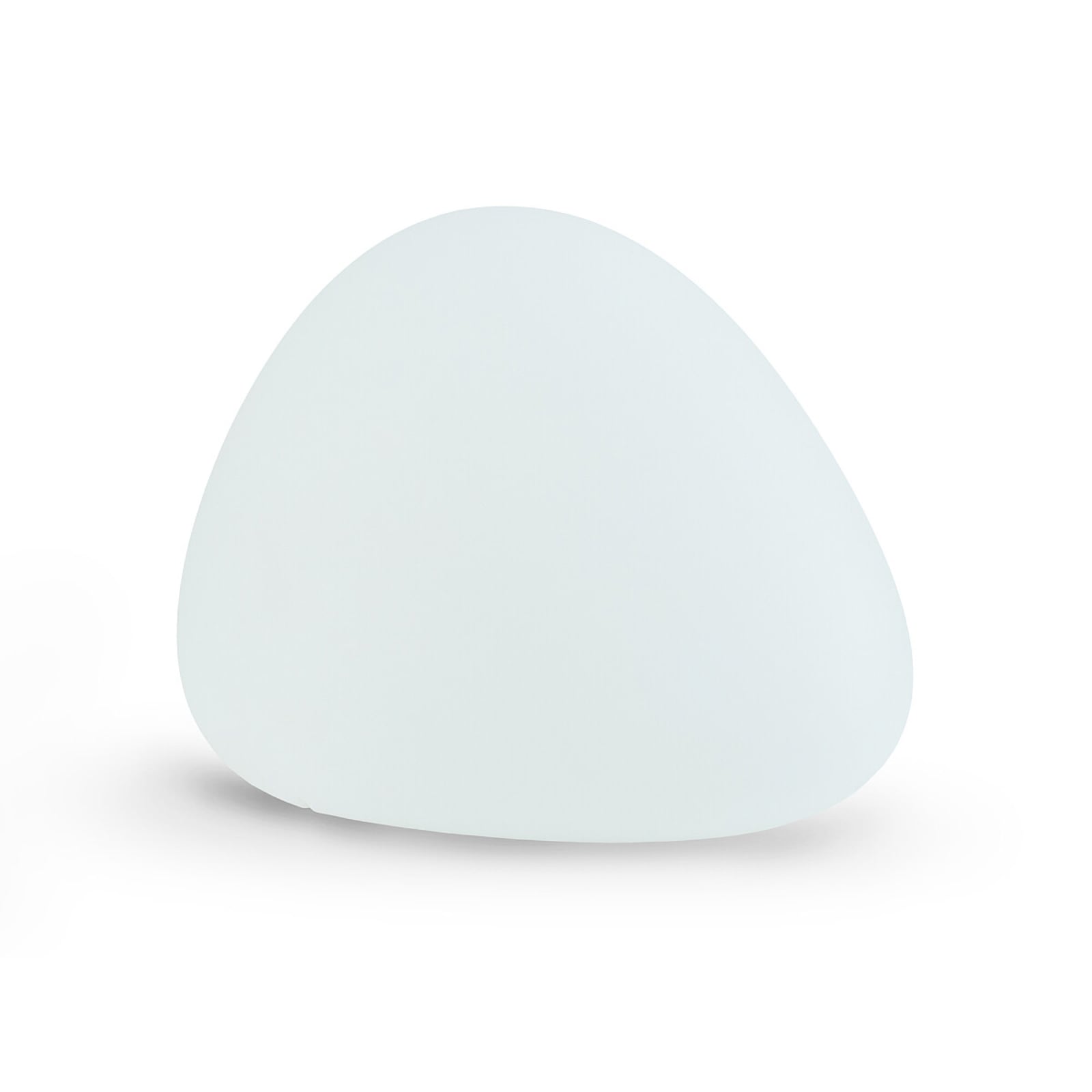 Utelampe Stone S steinform plast hvit bakside