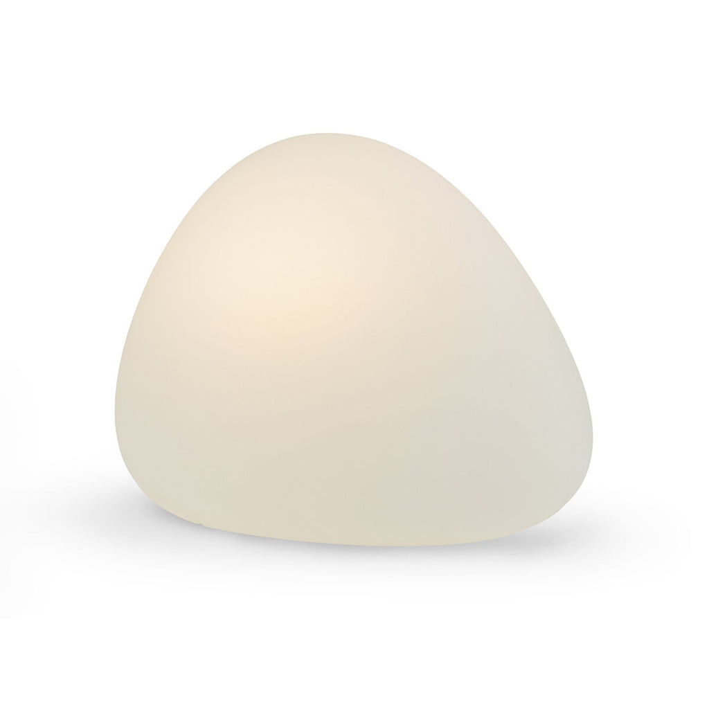 Utelampe Stone S steinform plast hvit detalj