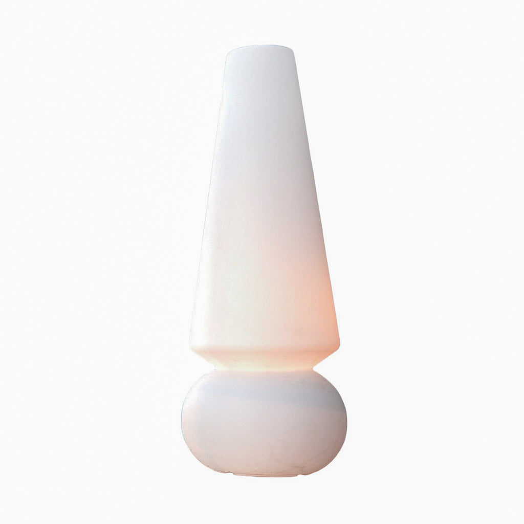 Utendørs gulvlampe MARGE hvit Ø75 cm E27 IP65 detalj og bryter