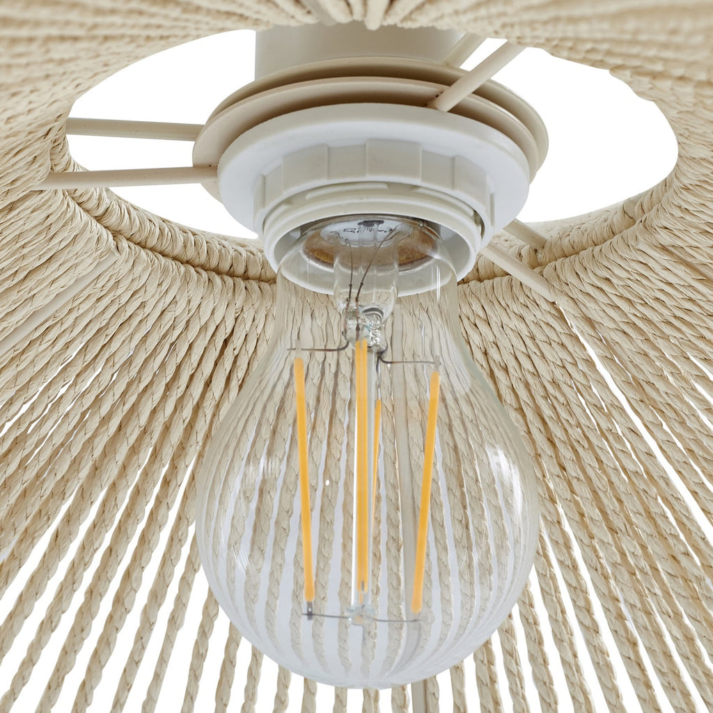 Utendørs gulvlampe Valdorin beige E27 materiale og tekstur