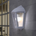 Utevegglampe Fabio lanterneform grå E27 CCT IP55 foran