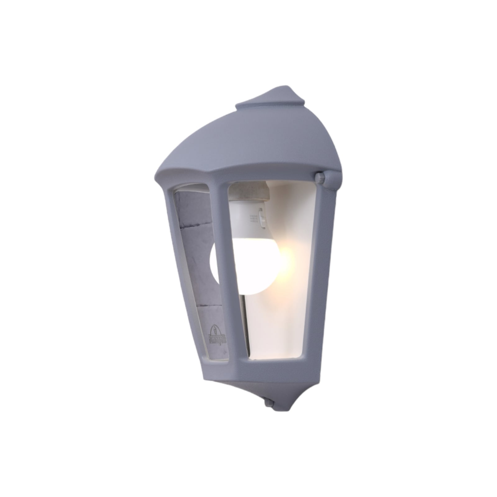Utevegglampe Fabio lanterneform grå E27 CCT IP55 bakside