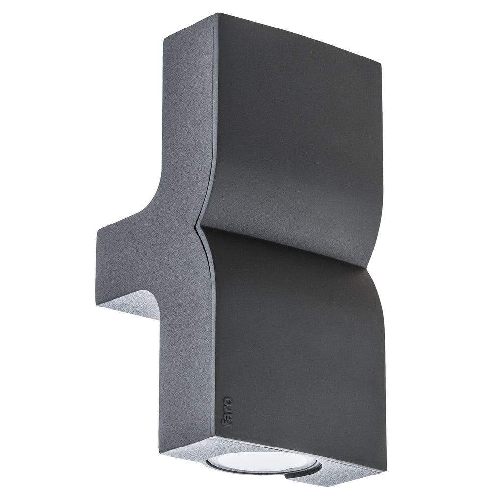Utevegglampe KLAMP 2-lys GU10 dimbar IP44 montert utendørs