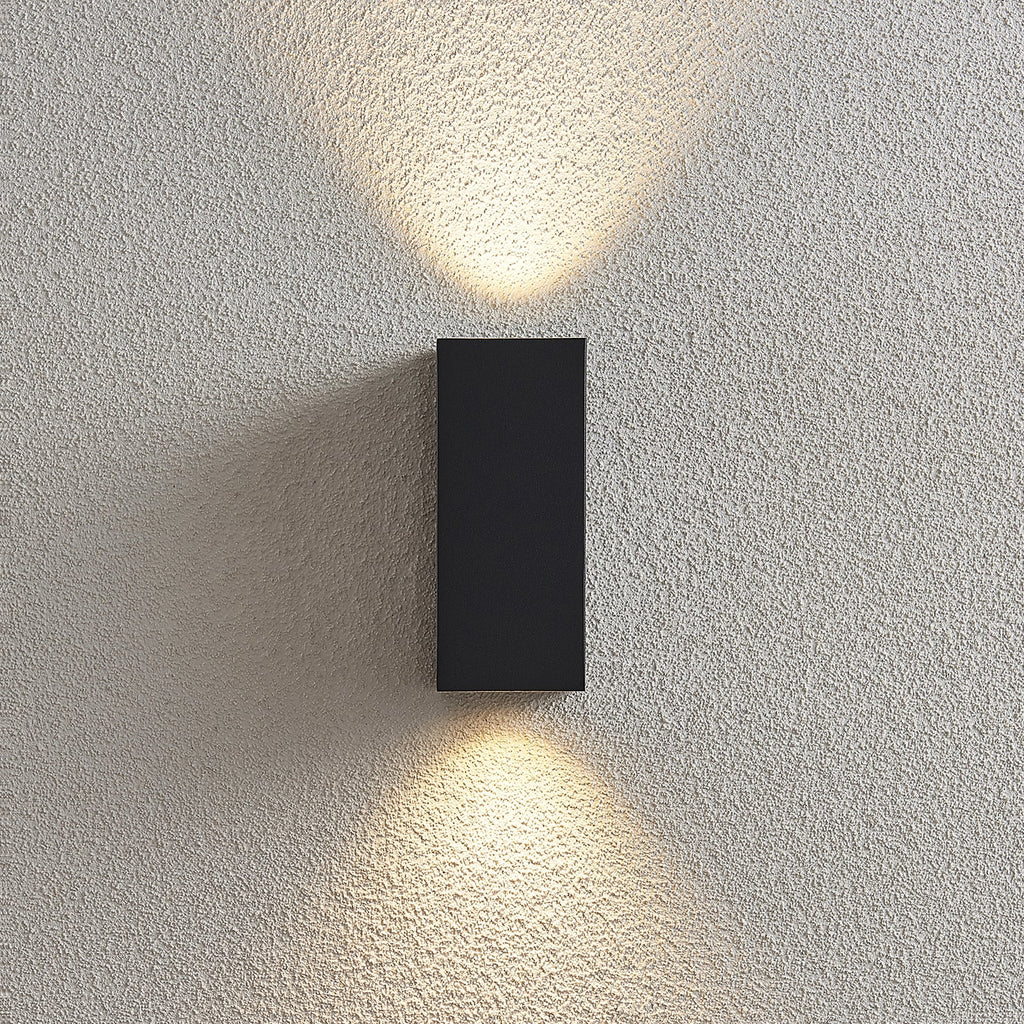 Utevegglampe Lavina 2-lys GU10 antrasitt IP65 dimbar side