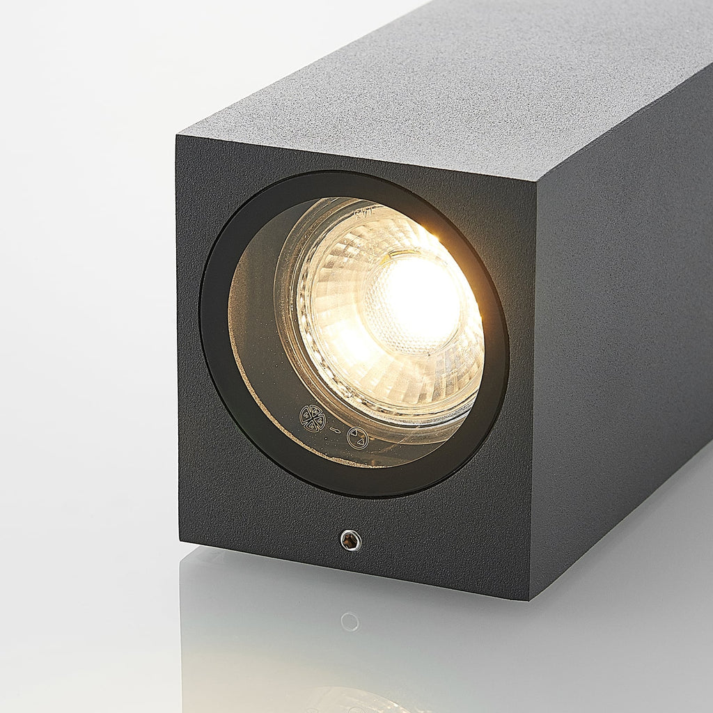 Utevegglampe Lavina 2-lys GU10 antrasitt IP65 dimbar pakket