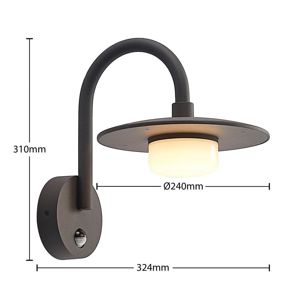 Montert Utevegglampe Zamalino på utevegg i antrasitt