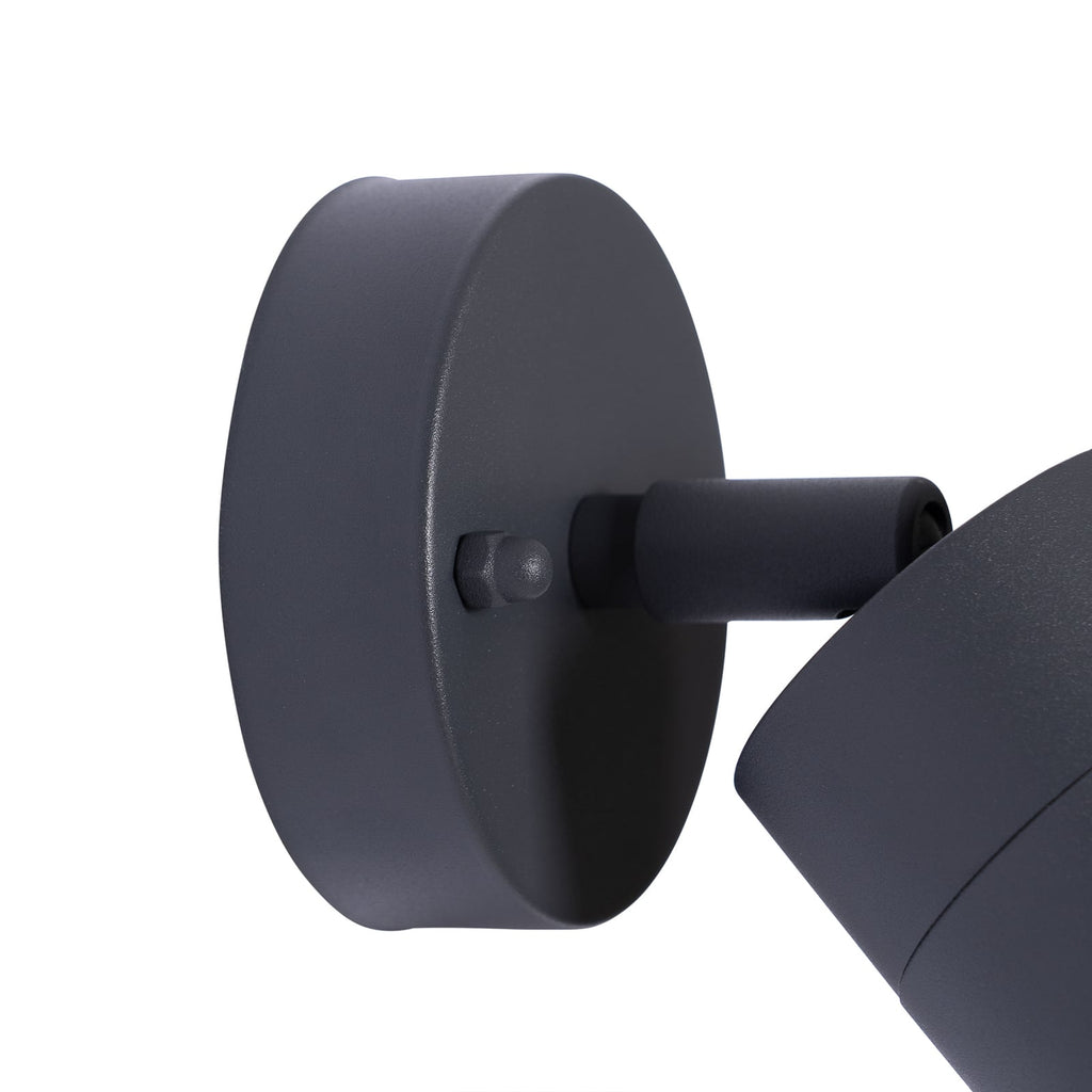 Uteveggspot Tulimar justerbar antrasitt GU10 dimbar IP44 sideprofil