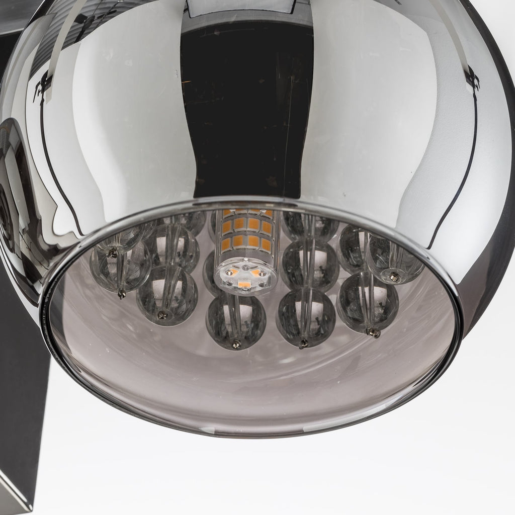 Sideprofil av Vegglampe Arian glass med krystaller krom