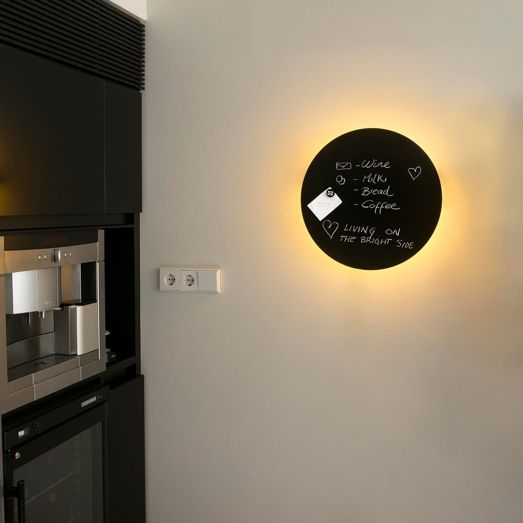 Vegglampe Board LED skifertavle magnetisk Ø45 cm detalj