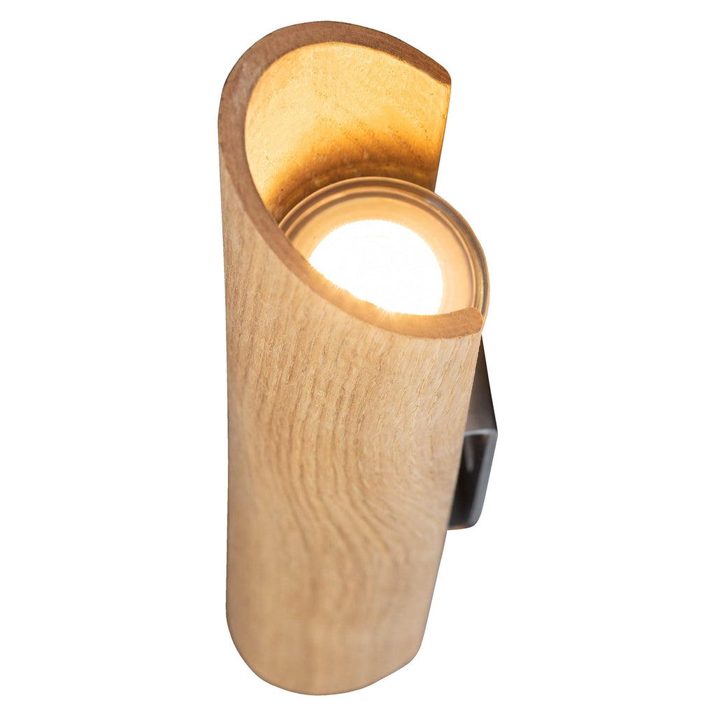 Sideprofil av Vegglampe Colombia eik opp/ned GU10 dimbar 38 cm