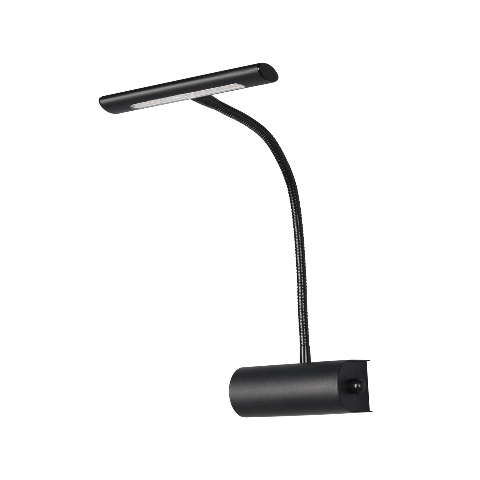 Vegglampe Curtis med fleksarm dimbar svart matt 4W bakside