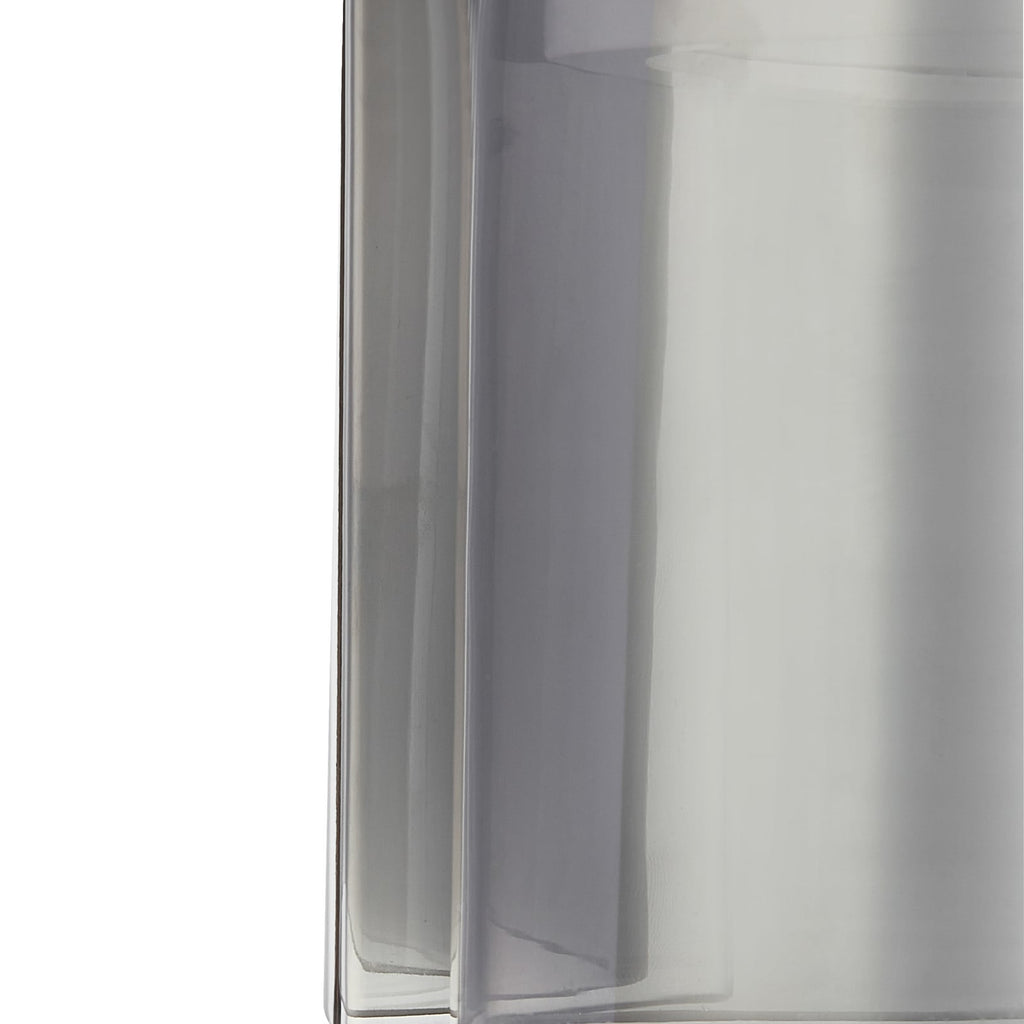 Vegglampe Diano røykgrå glass krom side