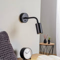 Vegglampe Eye Flex S dimbar GU10 stål svart forfra