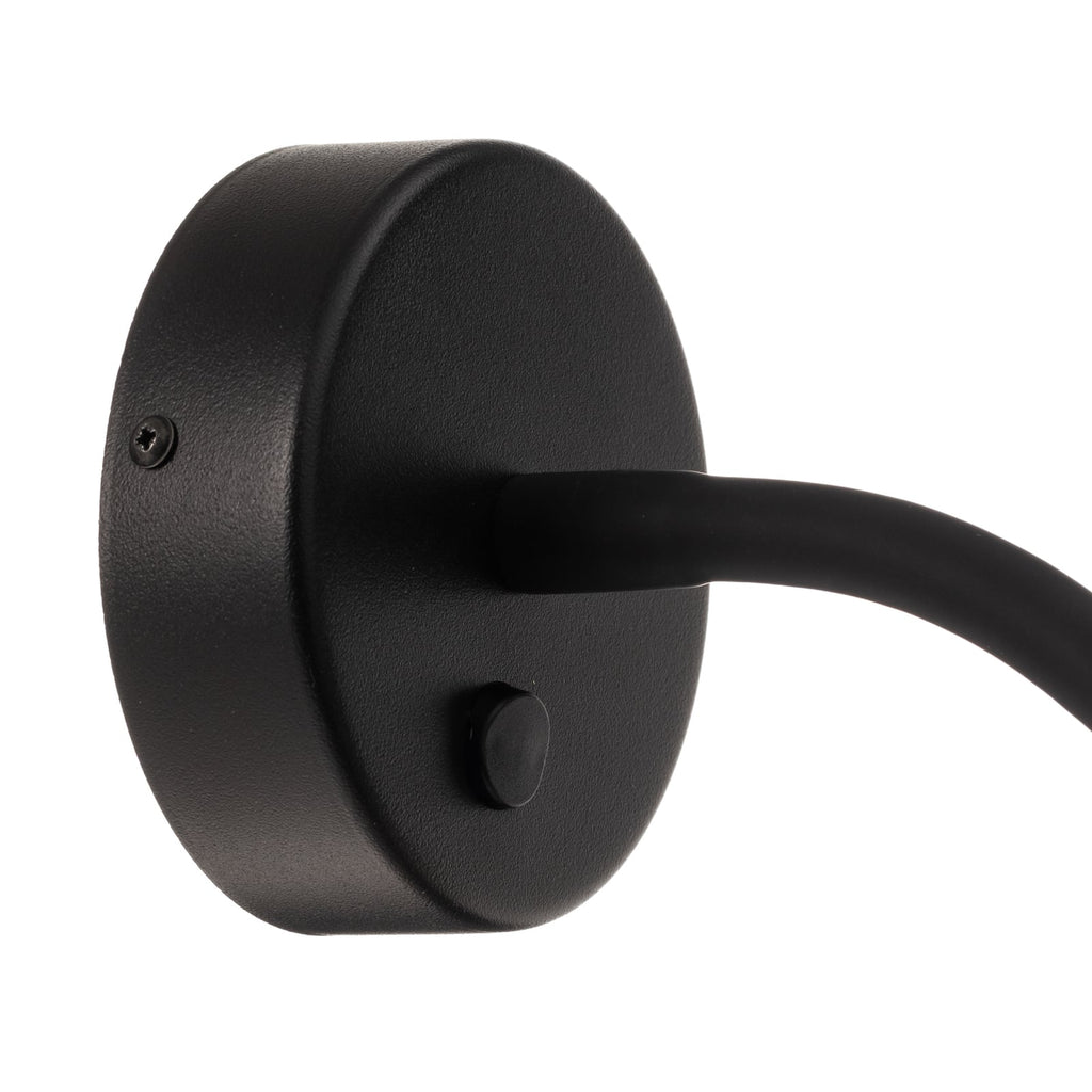 Vegglampe Eye Flex S dimbar GU10 stål svart med lys av