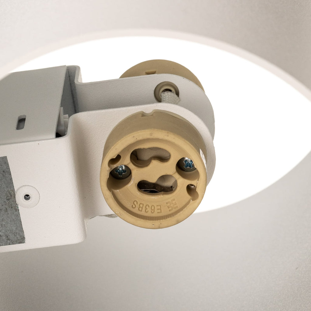 Vegglampe Eye hvit stål GU10 2-lys dimbar med lys på