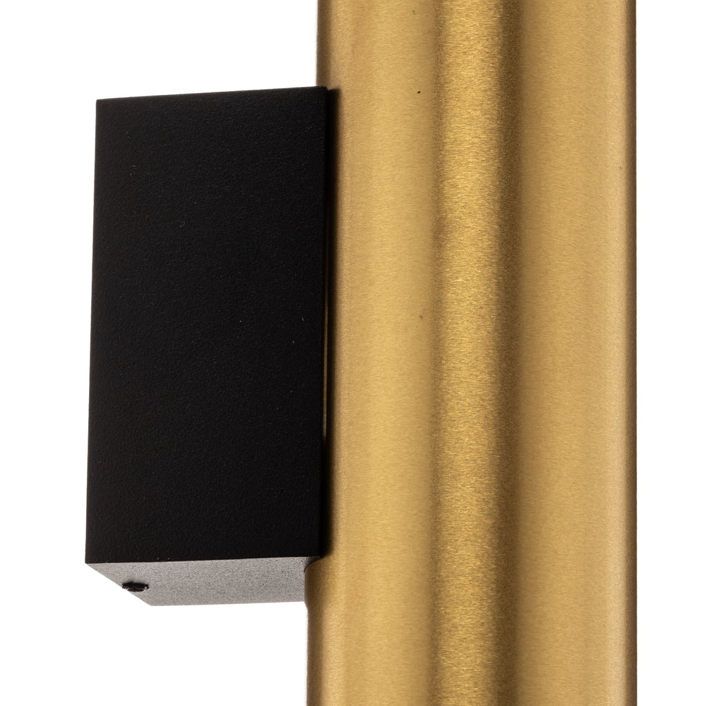 Sideprofil av Vegglampe Eye messing/svart 2xGU10 dimbar 25 cm