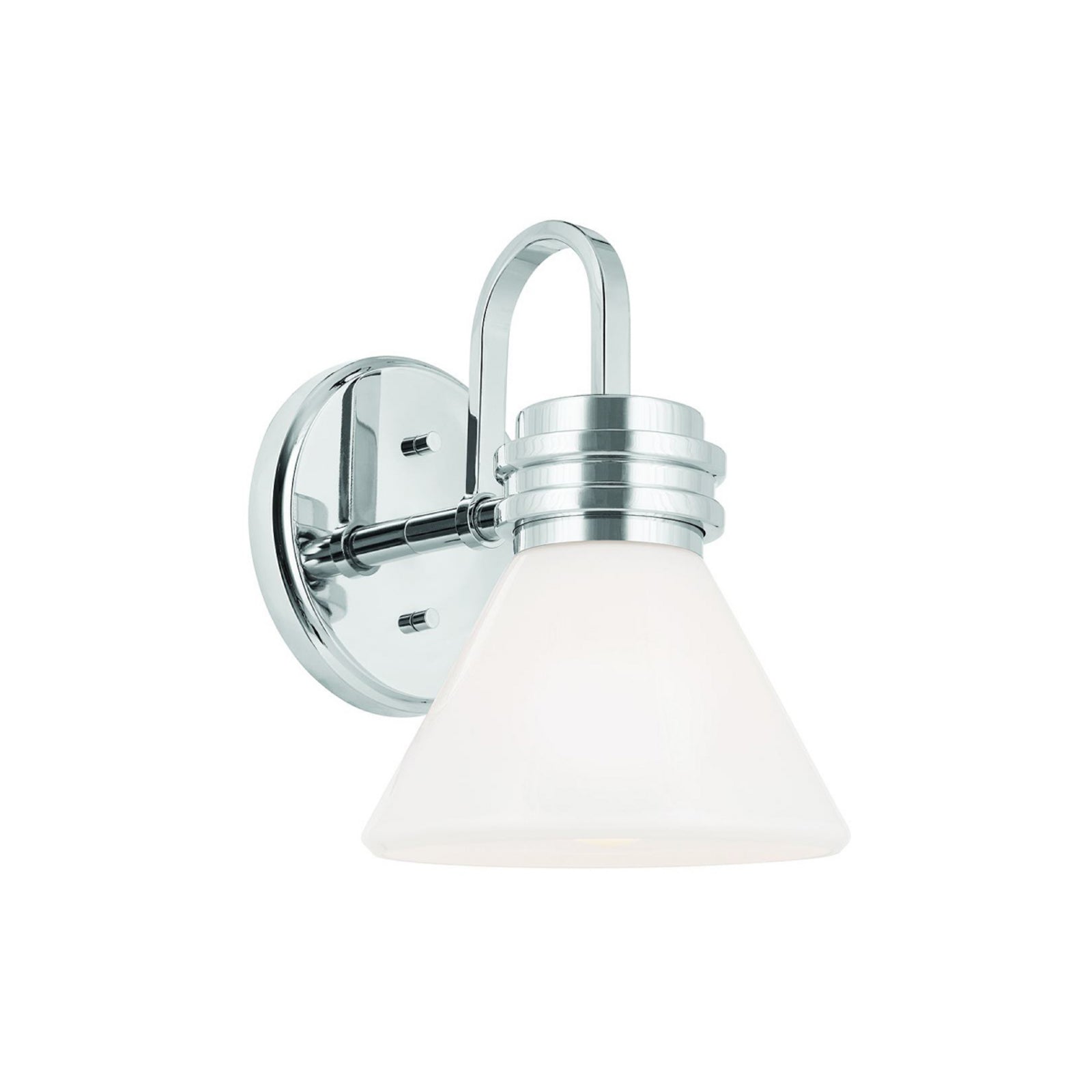 Detalj av Vegglampe Farum 1 krom opalglass G9 dimbar IP44 glass