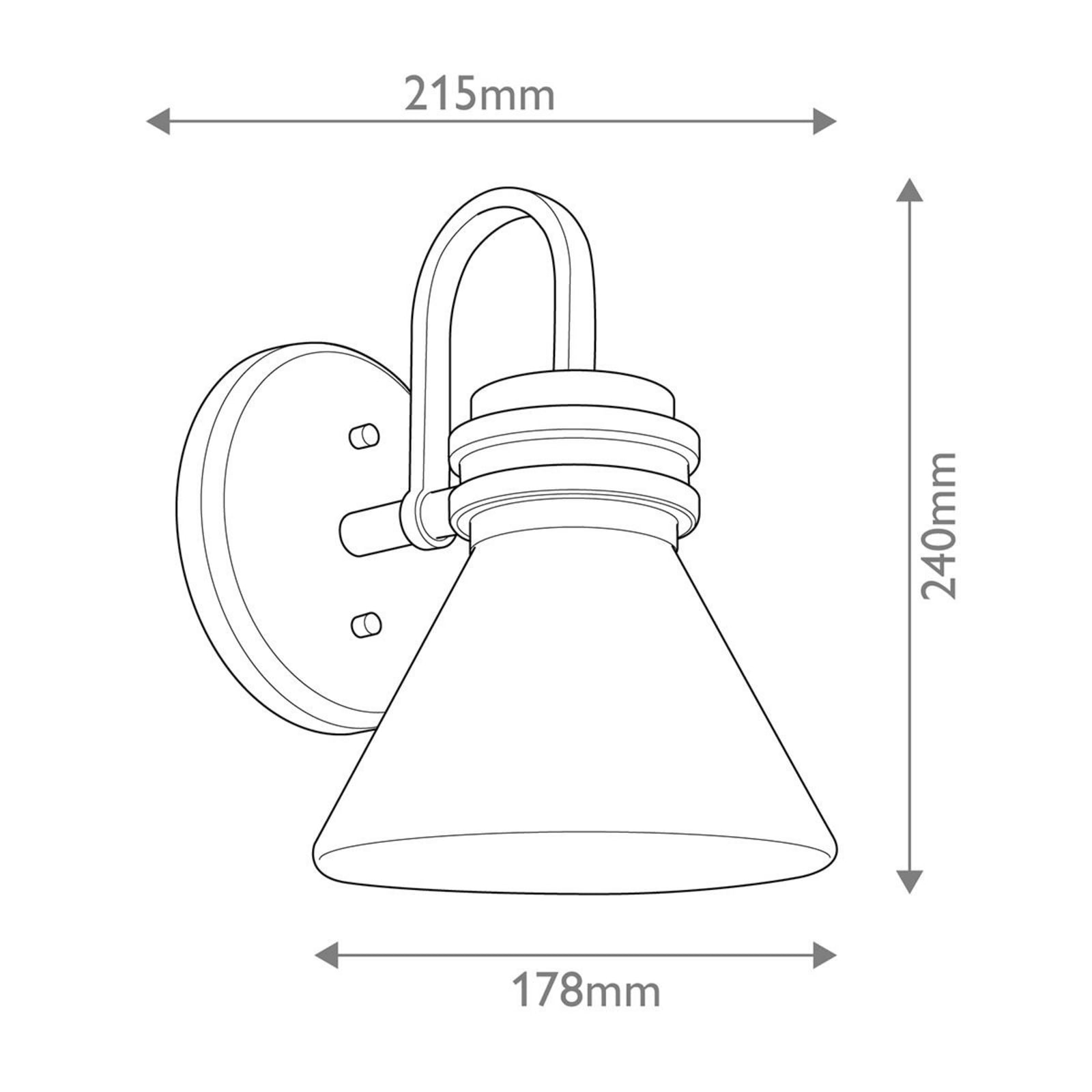 Nærbilde av G9 lyskilde i Vegglampe Farum 1 krom opalglass