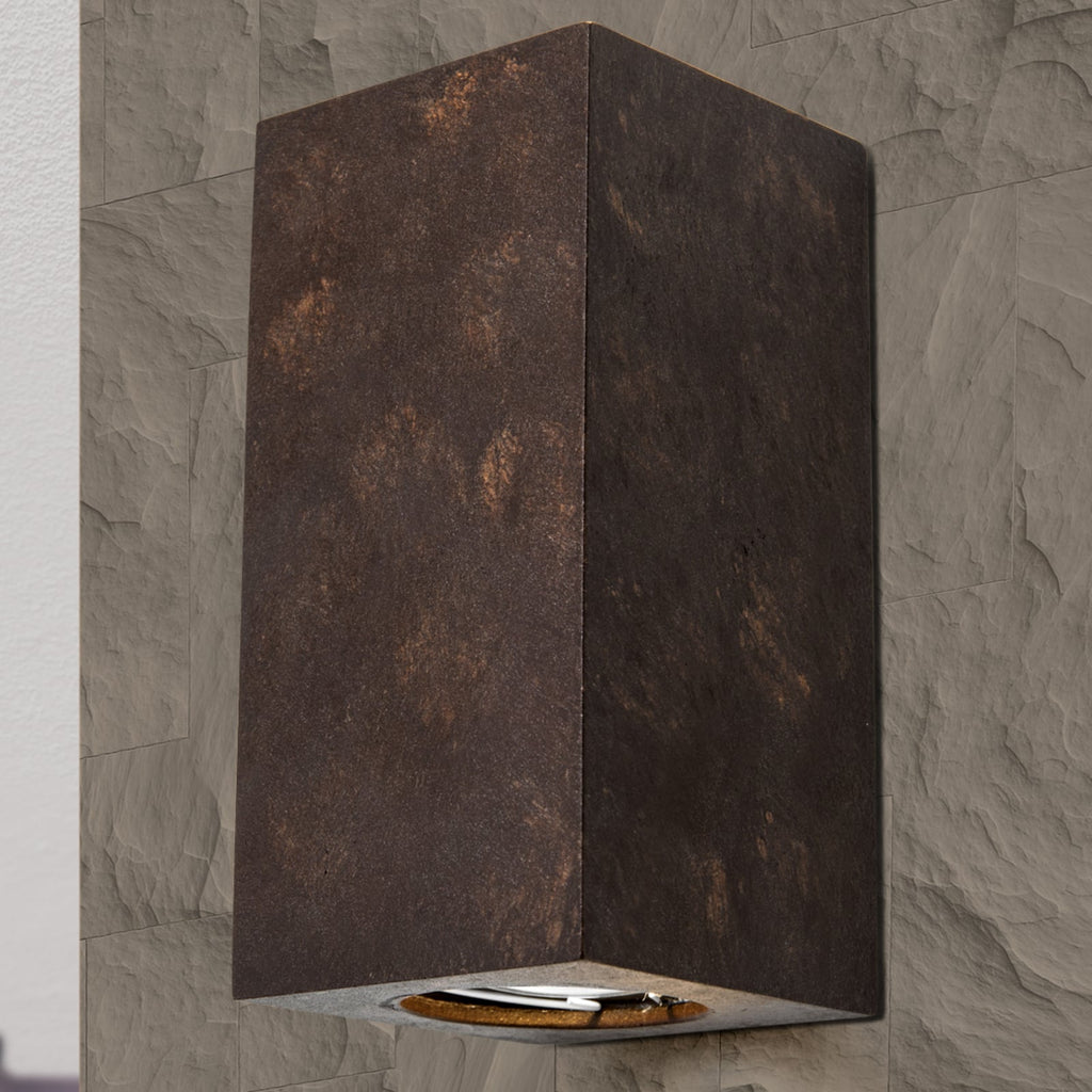 Detalj av Vegglampe Ivona gips rustfarget 2-lys GU10