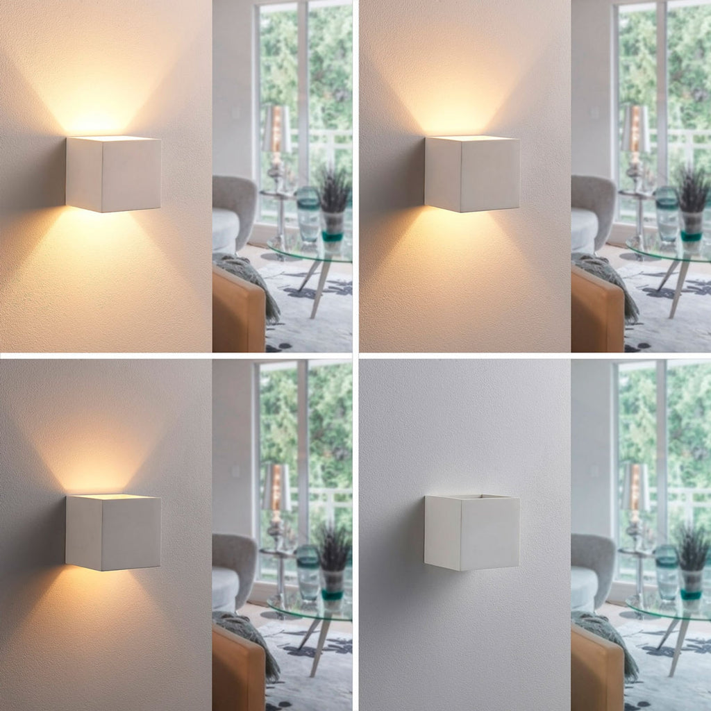 Montert Vegglampe Kay gips hvit opp og ned dimbar 11,5 cm G9 i rom