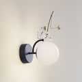 Vegglampe Kosmo astronaut plast E27 30 cm hvit forfra