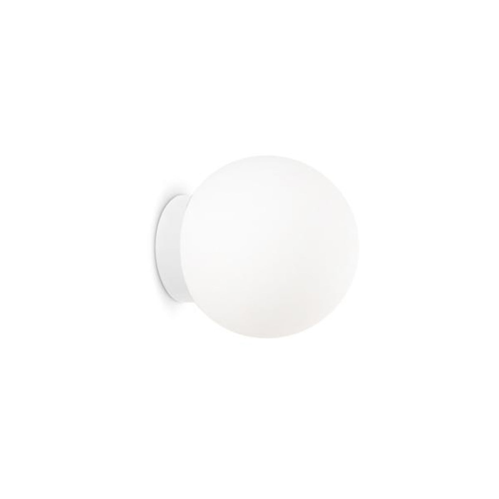 Vegglampe Mapa kuleformet opalglass Ø10 cm G9 hvit forfra