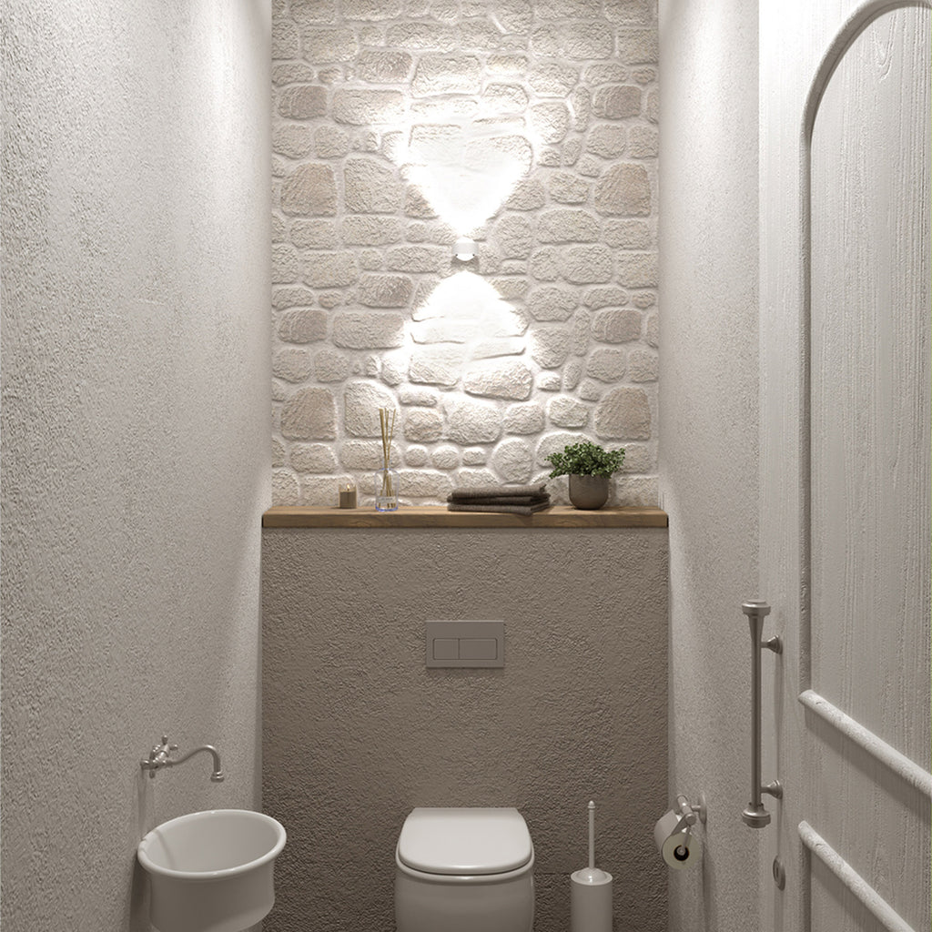 Detaljbilde av Vegglampe Puk Mini Wall LED 2x8W klar linse hvit matt