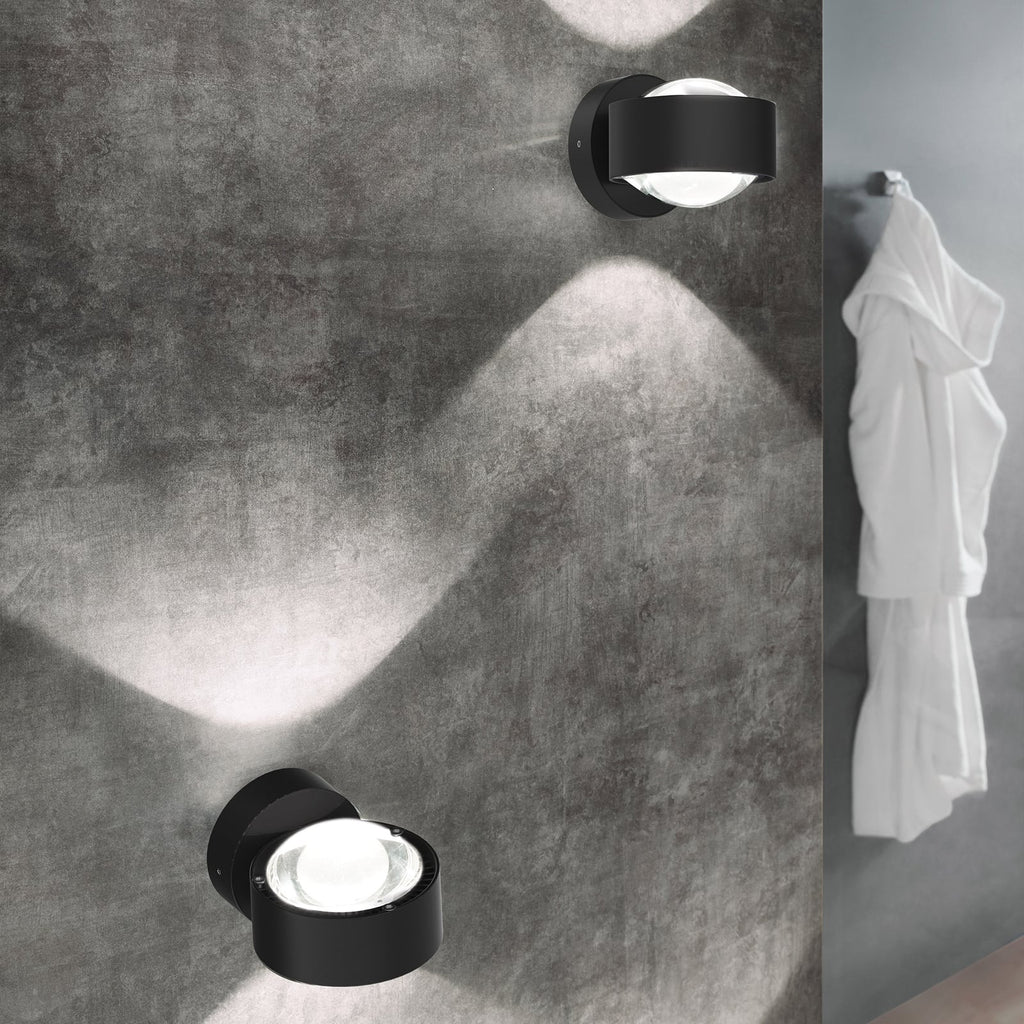 Bakside av Vegglampe Puk Mini Wall LED 2x8W klar linse svart matt