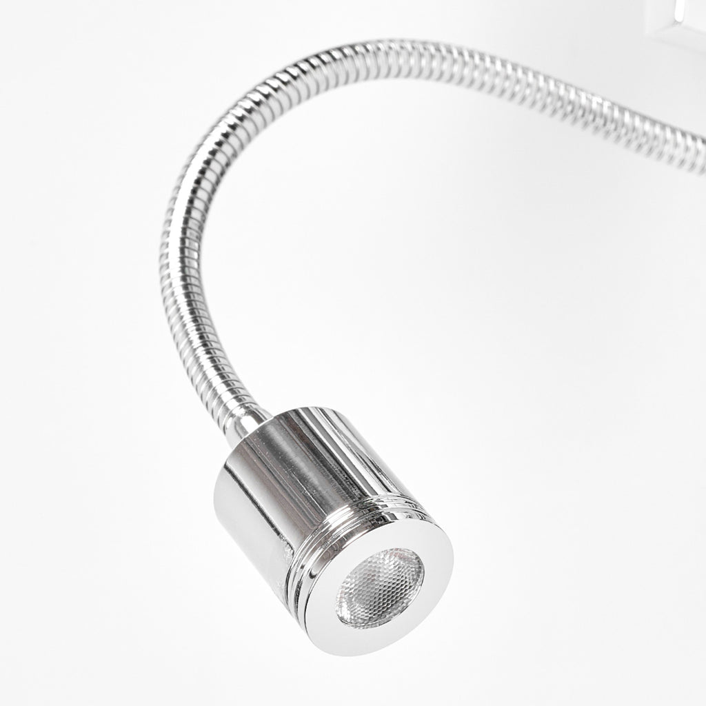 Sideprofil av Vegglampe Rebekka tekstil svart med LED-lesearm dimbar E27