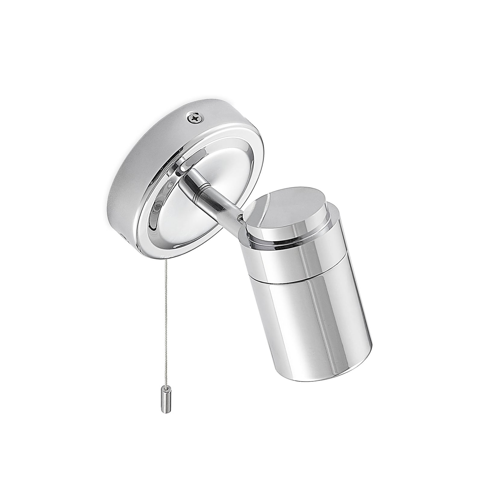 Montert vegglampe Remilan krom GU10 med bryter IP44 i rom