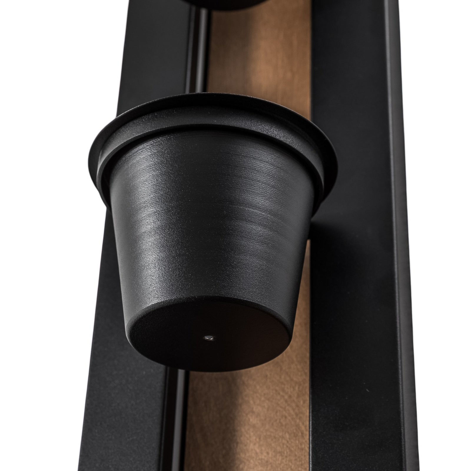 Oversikt over hyller på Vegglampe Shelf med hyller svart/tre 90 cm