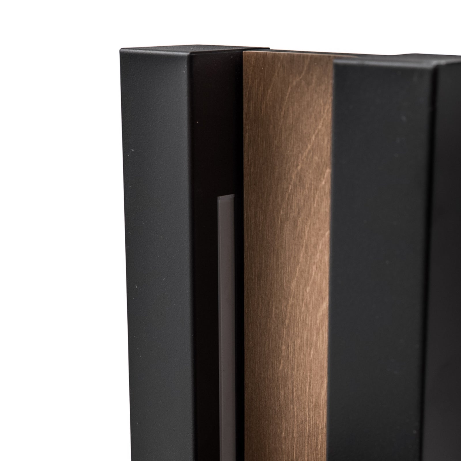 Tre-elementer på Vegglampe Shelf med hyller svart/tre 90 cm