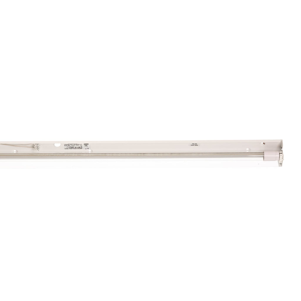 Stål og plastmateriale i Vegglampe Straight L hvit 122 cm