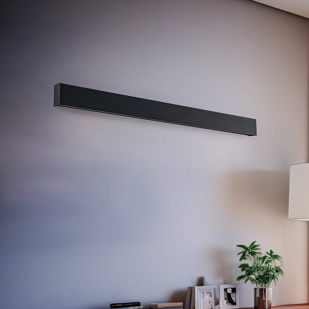 Vegglampe Straight M grafitt 92 cm bakside