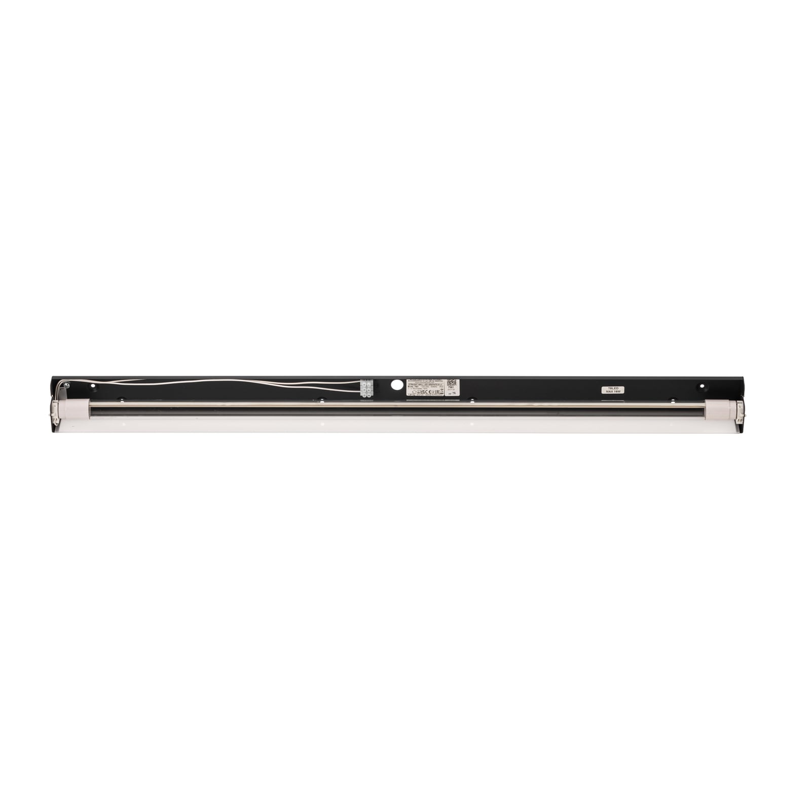 Vegglampe Straight M grafitt 92 cm med varmt lys