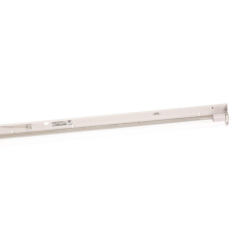 Sideprofil av vegglampe Straight M hvit stål