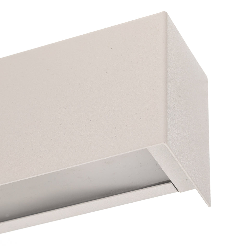 Nærbilde av LED-lyskilde i vegglampe Straight S LED 62 cm hvit