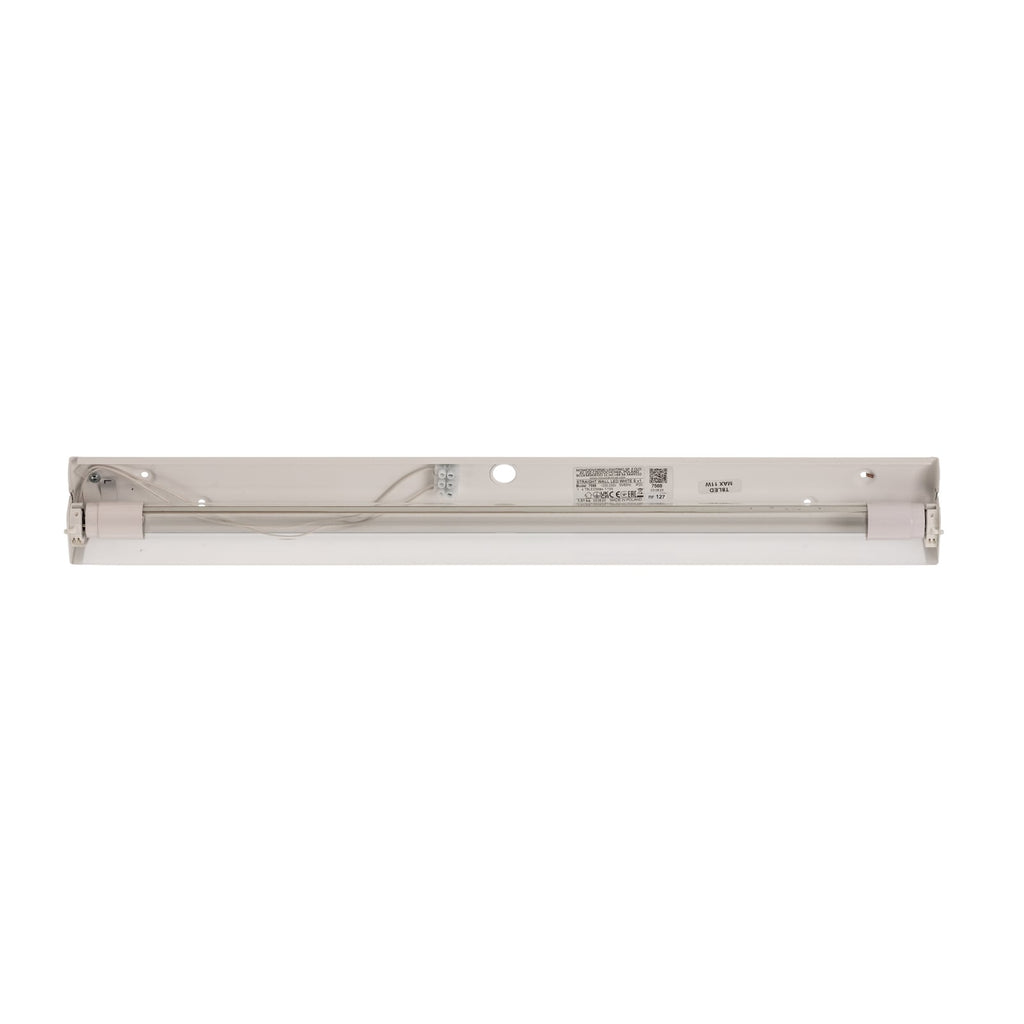 Sidevisning av vegglampe Straight S LED 62 cm hvit