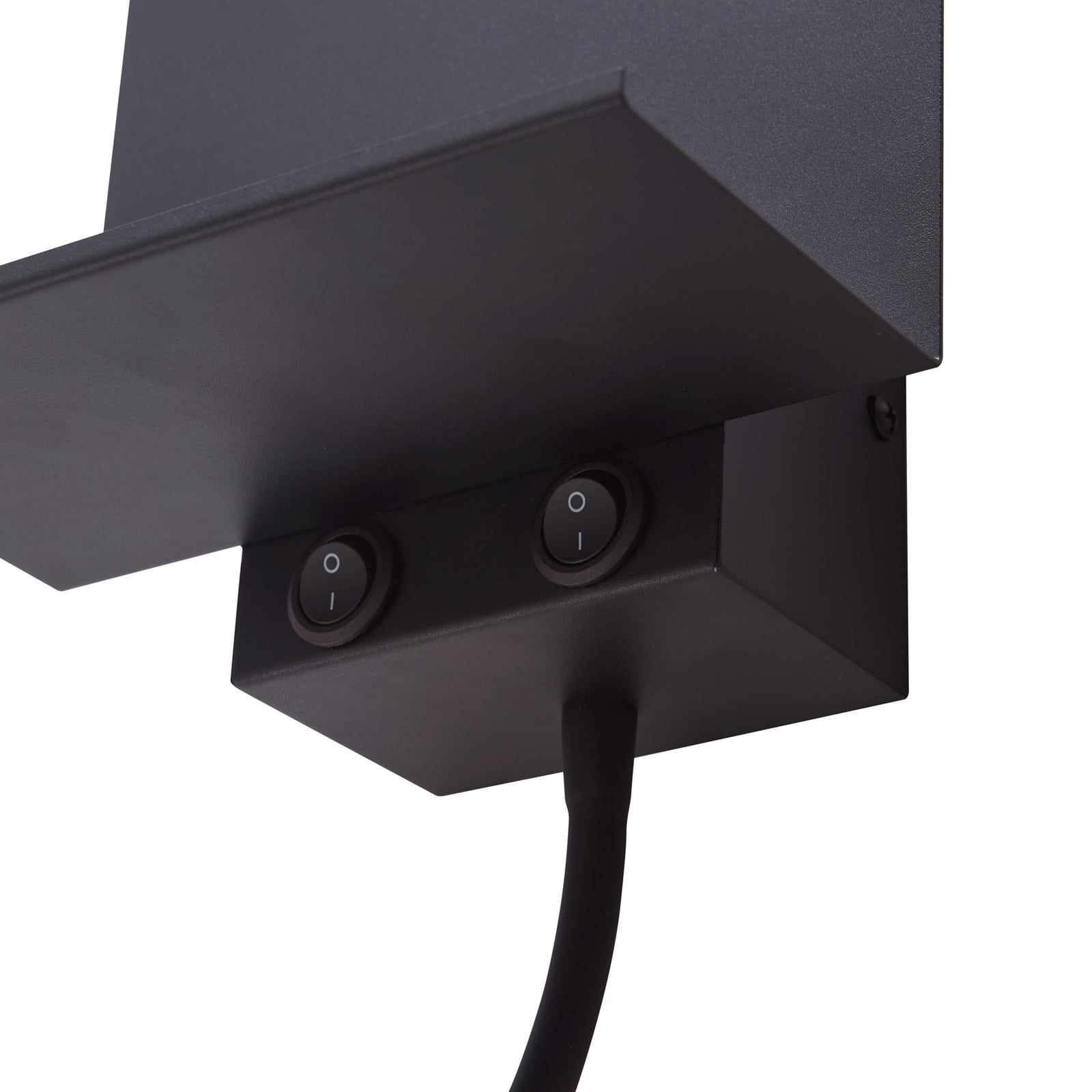 Sideprofil Vegglampe Thorid svart med fleksarm
