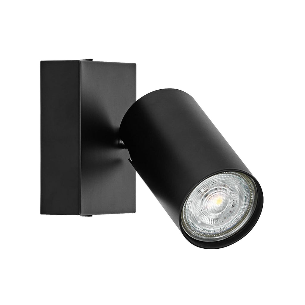 Veggspot OCTAGON svart dimbar GU10 LED 2700K forfra