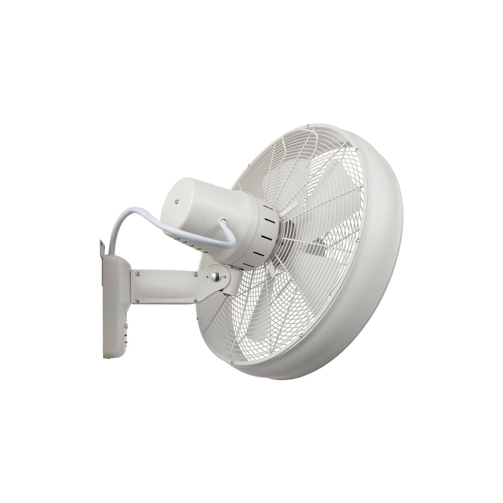 Montert Veggvifte Breeze hvit Ø41 cm i rom med fjernkontroll