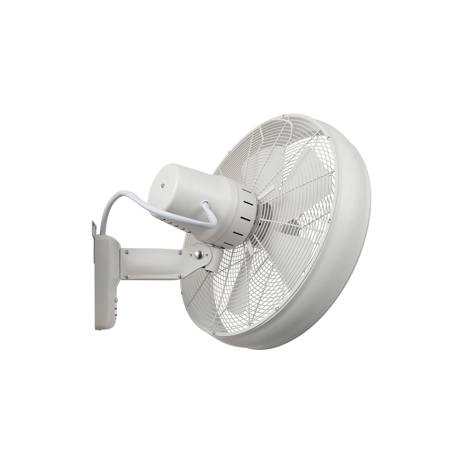 Montert Veggvifte Breeze hvit Ø41 cm i rom med fjernkontroll
