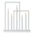 Vinduslysestake Frame 5-lys tre hvit 45x51 cm forfra