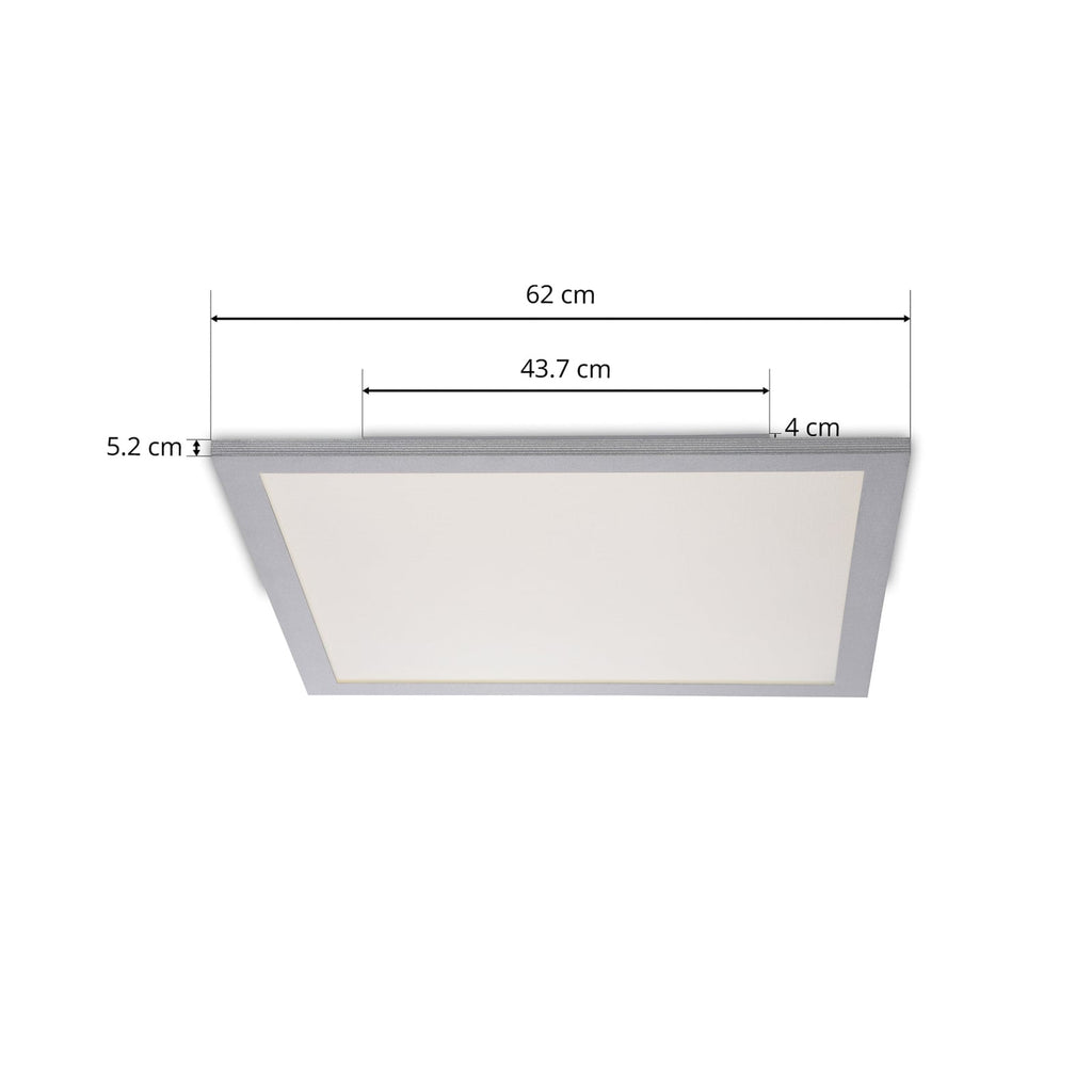 Visning av LED-panel Dinvoris 62x62 cm CCT dimbar sølv/hvit i rom