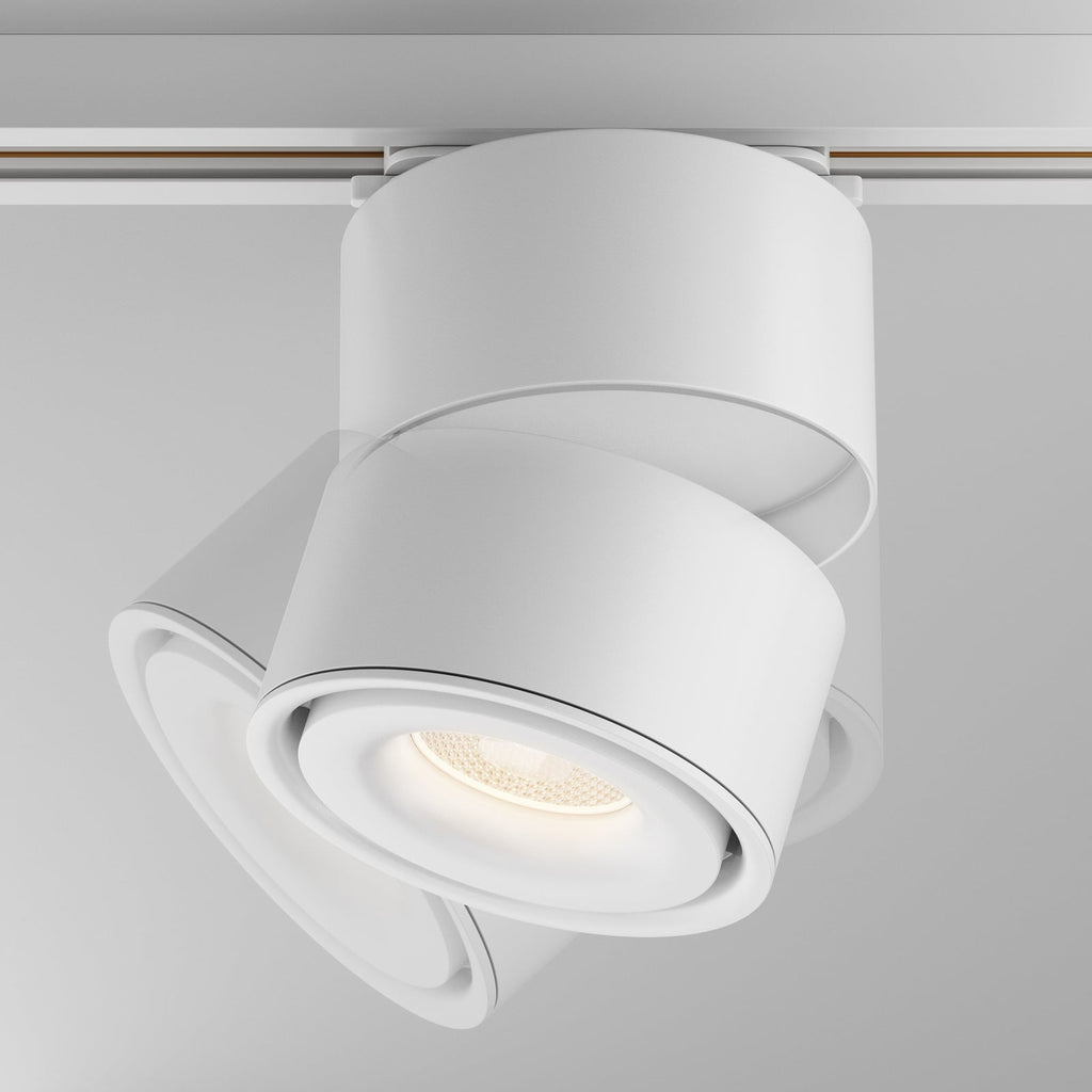 Yin LED-spot for skinnesystem dimbar hvit 15W 3000K Maytoni montert