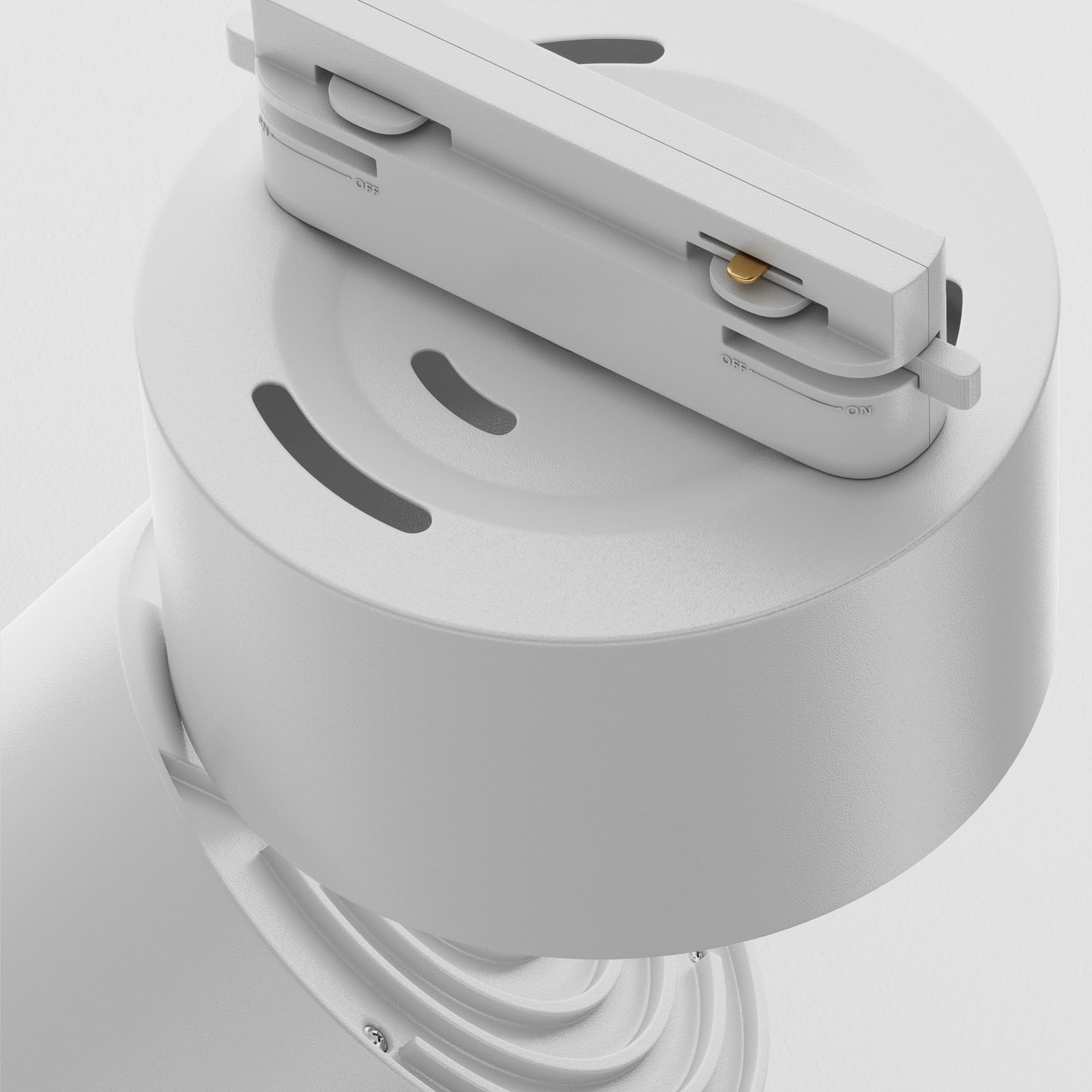 Yin LED-spot for skinnesystem dimbar hvit 15W 3000K Maytoni svingbar