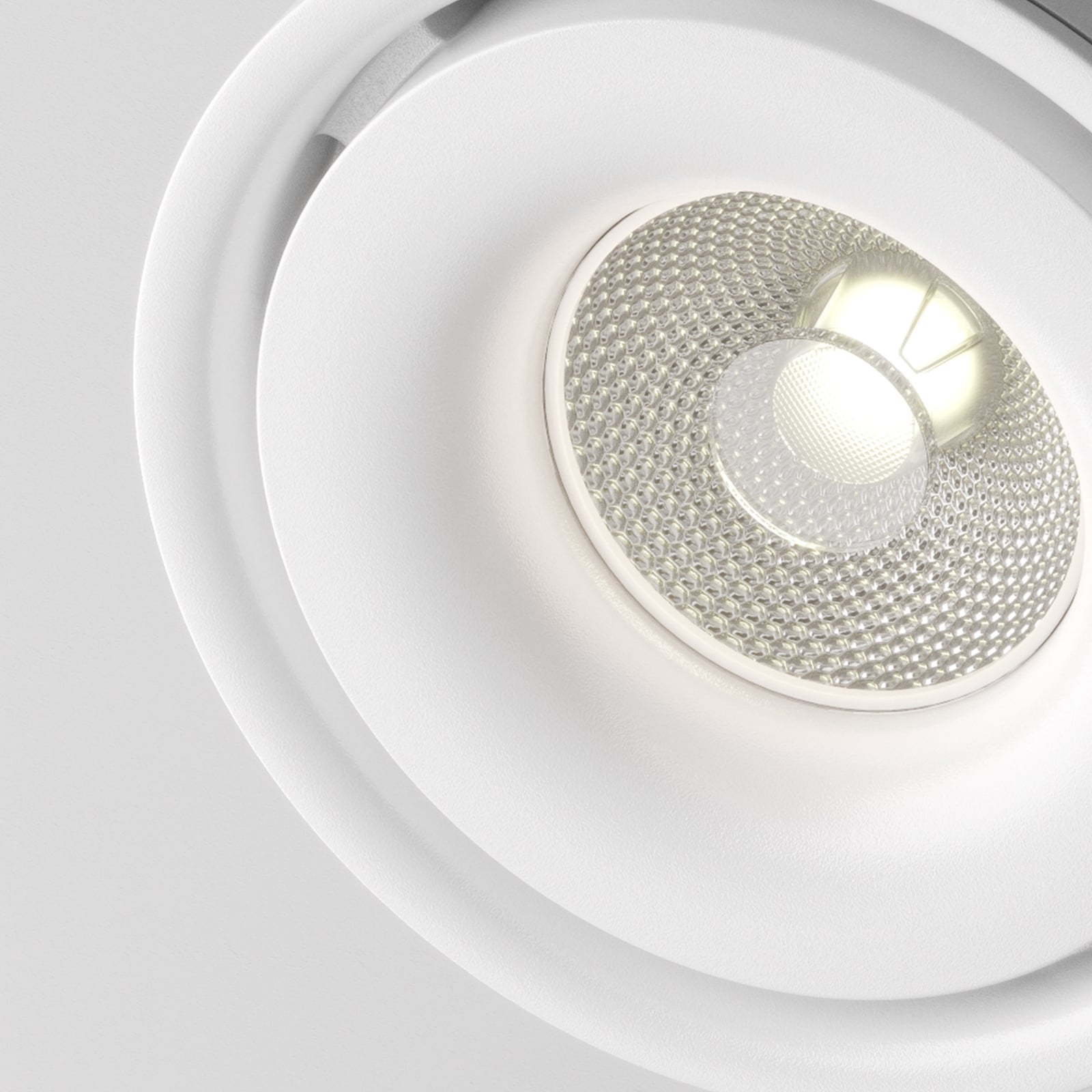 Yin LED-spot for skinnesystem dimbar hvit 15W 4000K vinklet lys