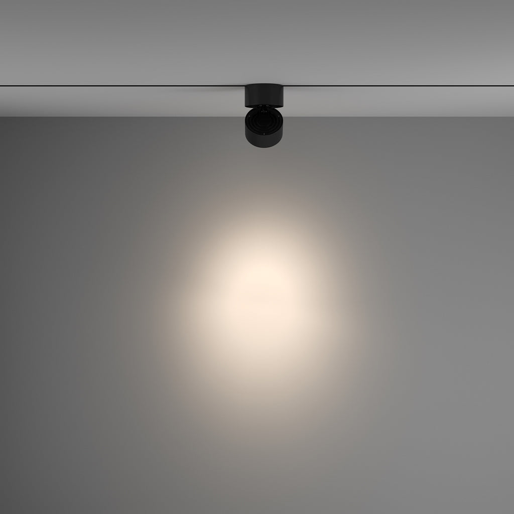 Yin LED-spot for skinnesystem dimbar svart 15W 4000K detalj