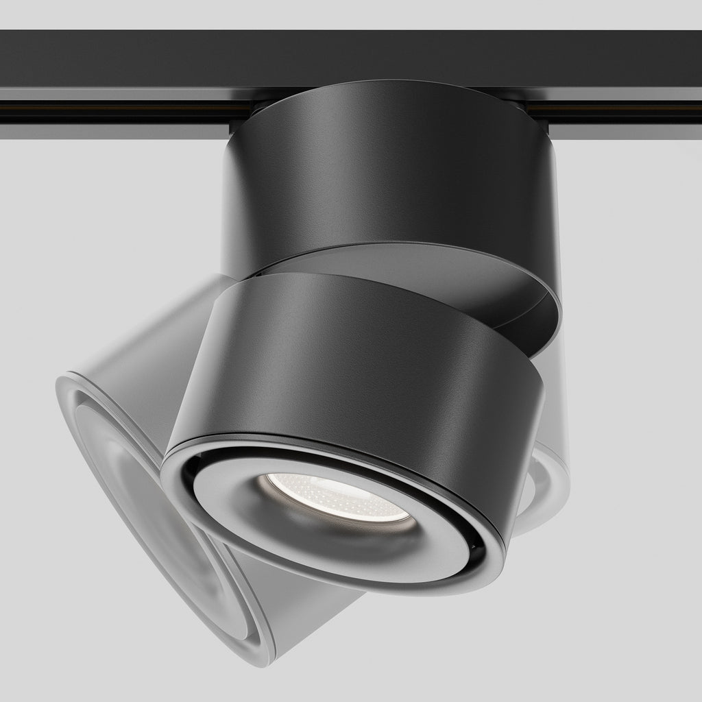 Yin LED-spot for skinnesystem dimbar svart 15W 4000K montert